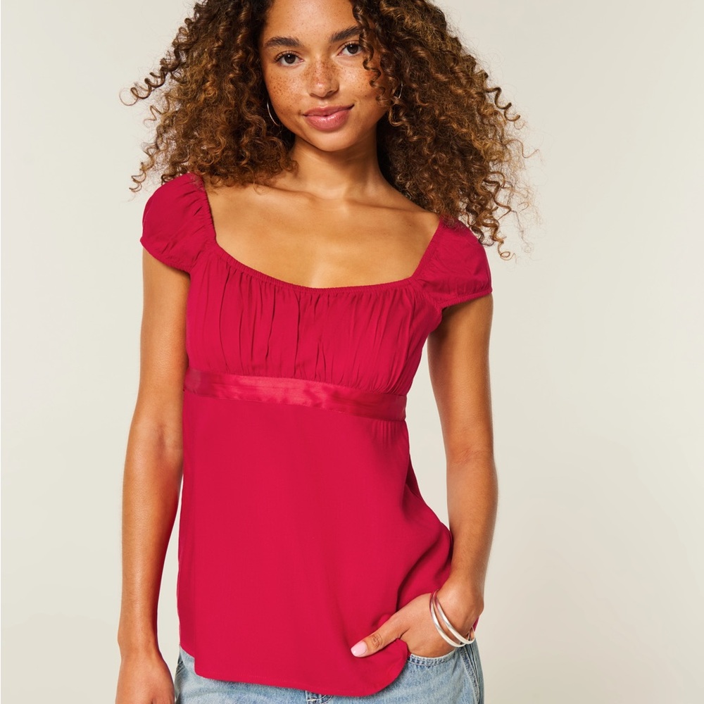 Hollister Baby Doll Red Top NWT